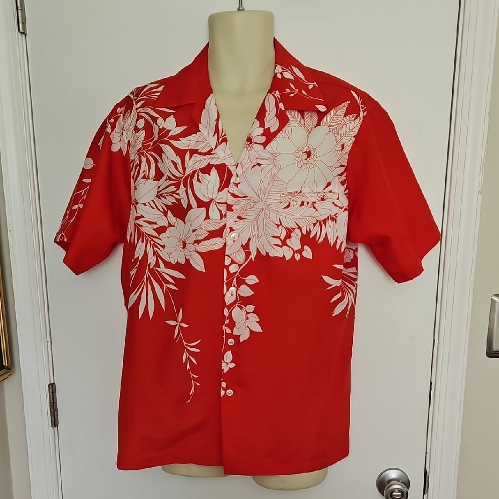 Vintage Royal Palm Hawaiian Shirt Size L